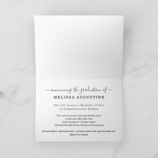 Logo de l'école du Faire-part universitaire (Intérieur)