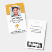 Logo de l'employé Médicale personnalisé - Badge d' (Front & Back)