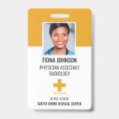 Logo de l'employé Médicale personnalisé - Badge d' (Front)