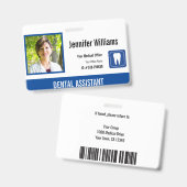 Logo de l'employé Médicale personnalisé - Badge d' (Front & Back)