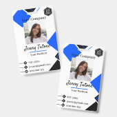 Logo de l'employé personnalisé et badge d'identifi (Avant & arrière)