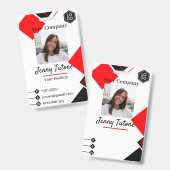 Logo de l'employé personnalisé et badge d'identifi (Avant & arrière)