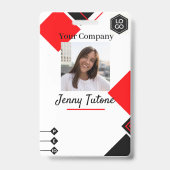 Logo de l'employé personnalisé et badge d'identifi (Arrière)