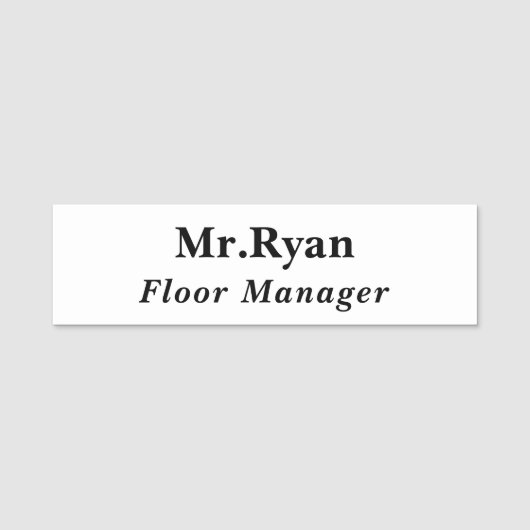Logo de l'employé personnalisé, étiquette de nom (Devant)