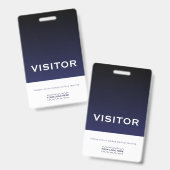 Logo de l'entreprise - Badge aux visiteurs Marine  (Avant & arrière)