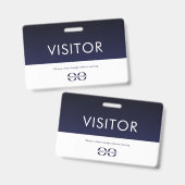 Logo de l'entreprise - Badge aux visiteurs Marine  (Front & Back)