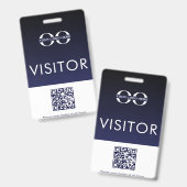 Logo de l'entreprise Badge du visiteur Code QR (Front & Back)