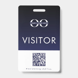 Logo de l'entreprise Badge du visiteur Code QR