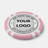 Logo de l'entreprise et jetons de poker de texte C (Simple)