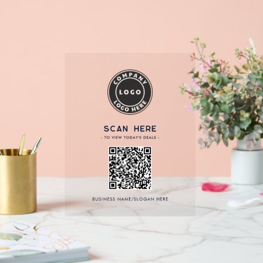 Logo de l'entreprise et scan du code QR ici (Mariage)