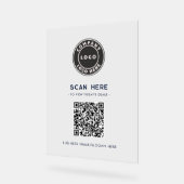 Logo de l'entreprise et scan du code QR ici (Angle)