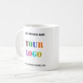 Logo de l'entreprise et texte Business Coffee Mug  (Devant gauche)