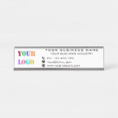 Logo de l'entreprise et texte personnalisé Plaque  (Devant)