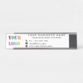 Logo de l'entreprise et texte personnalisé Plaque  (Devant)