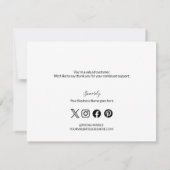 Logo de l'entreprise gris blanc simple Merci socia (Dos)