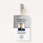 Logo de l'entreprise ID photo Badge d'employé blan (Devant avec clip)