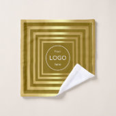Logo de l'entreprise luxueux or Serviette set (Gant de toilette)