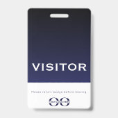Logo de l'entreprise Marine Blue Visitor Badge (Back)