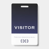 Logo de l'entreprise Marine Blue Visitor Badge (Front)