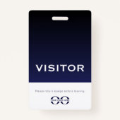 Logo de l'entreprise Marine Blue Visitor Badge (Dos)