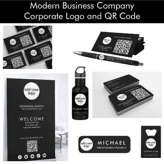 Logo de l'entreprise moderne Black Business Custom