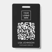 Logo de l'entreprise moderne Code QR Badge du pers (Arrière)