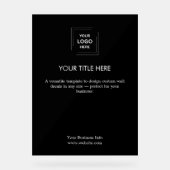 Logo de l'entreprise | Noir moderne (Recto)