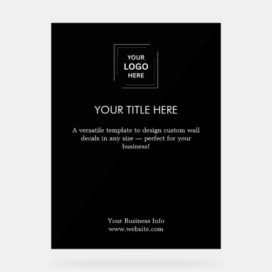 Logo de l'entreprise | Noir Moderne Professionnel (Recto)