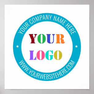 Logo de l'entreprise personnalisée et affiche text