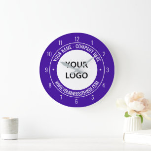 Logo de l'entreprise personnalisée et horloge de t