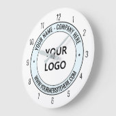 Logo de l'entreprise personnalisée et horloge text (Angle)