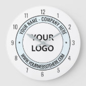 Logo de l'entreprise personnalisée et horloge text (Recto)