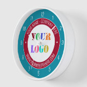 Logo de l'entreprise personnalisée et horloge text (Angle)