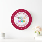 Logo de l'entreprise personnalisée et horloge text (Maison)