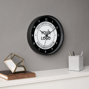 Logo de l'entreprise personnalisée Horloge texte M