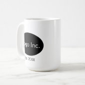 Logo de l'entreprise personnalisée - Mug noir de m (Devant gauche)