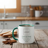 Logo de l'entreprise personnalisée Mug vert
