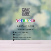 Logo de l'entreprise personnalisée Texte et code Q (Neutre)