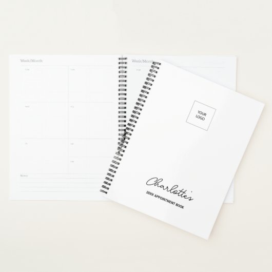 Logo de l'entreprise Simple Blanc élégant carnet d (Devant avec enveloppe)