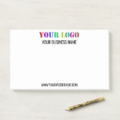 Logo de l'entreprise Texte Business Post-it® Notes (Sur un bureau)