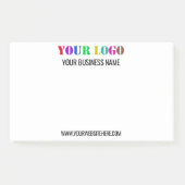 Logo de l'entreprise Texte Business Post-it® Notes (Devant)