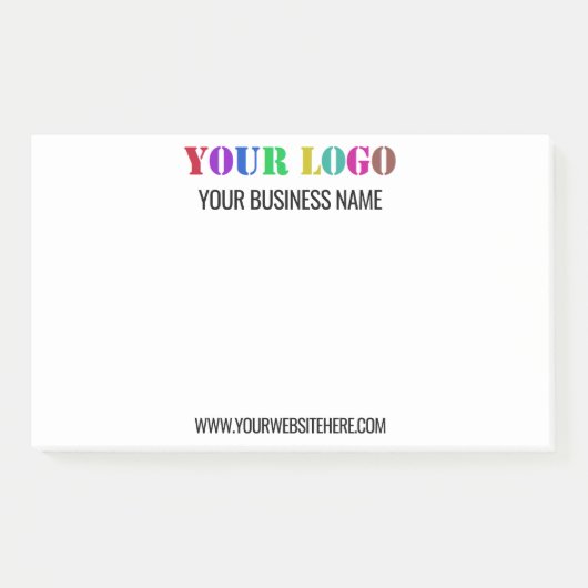 Logo de l'entreprise Texte Business Post-it® Notes (Devant)