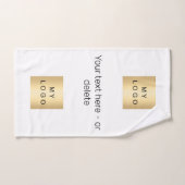 Logo de l'entreprise texte marque commerciale coul (Serviette à main)