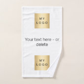 Logo de l'entreprise texte marque commerciale coul (Serviette à main)