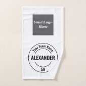Logo de l'équipe sportive personnalisée, nom de l' (Serviette à main)