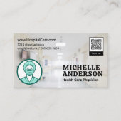 Logo de l'infirmière | Carte de visite de code QR (Devant)