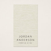 Logo de look de lin crème QR code cartes de visite (Devant)