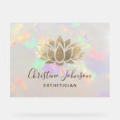 logo de lotus de faux feuil sur fond optique (Recto)