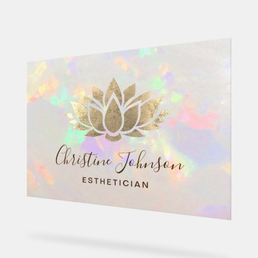 logo de lotus de faux feuil sur fond optique (Angle)