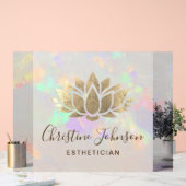 logo de lotus de faux feuil sur fond optique (Mariage)